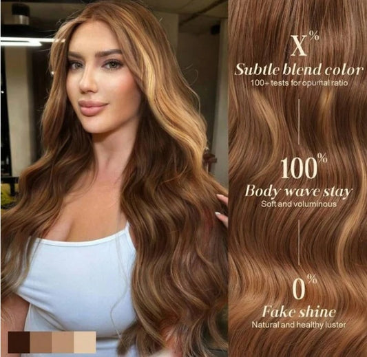 Savana Wig - Two Toned Body Wavy Lace Front Wig : 28inches