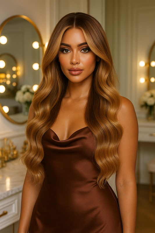 Savana Wig - Two Toned Body Wavy Lace Front Wig : 28inches