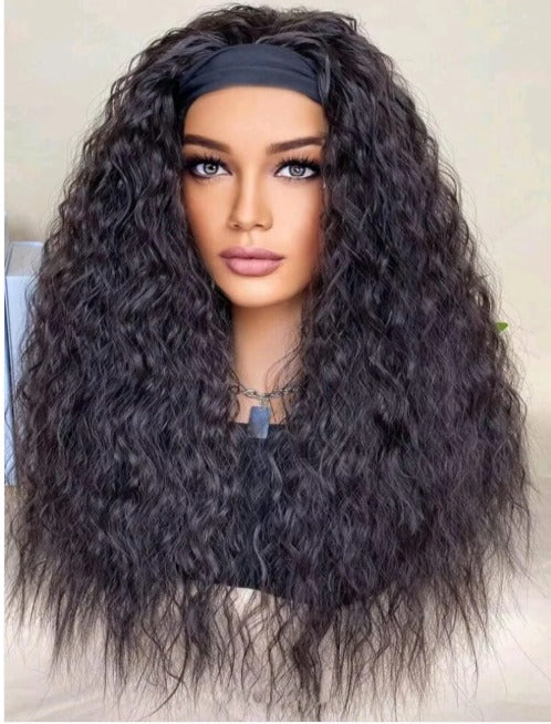 Zanele Headband Collection : Dark brown headband human hair 20 inches