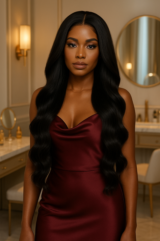 Brandy Wig - High Quality Human Hair Blend 26 inches