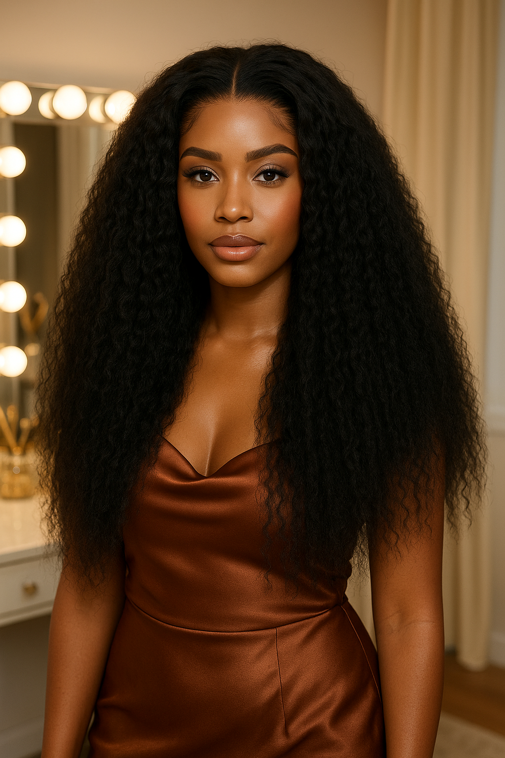 Zodwa Volume Wig - Long Wavy Water Kanekalon Heat Resistant Wig(human blend)