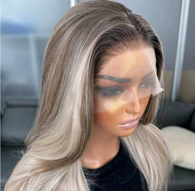 Nicole Wig - Blonde Ombre Lace Front Wig(human blend) 18 inches
