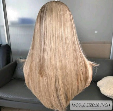 Nicole Wig - Blonde Ombre Lace Front Wig(human blend) 18 inches