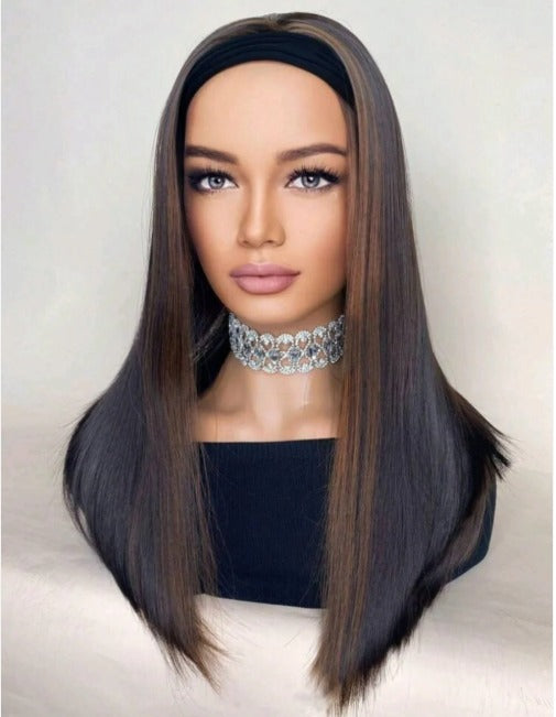 Zanele Headband Collection: Long bob straight headband human blend